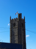 St Buryan Church Tower flying the Cornish flag