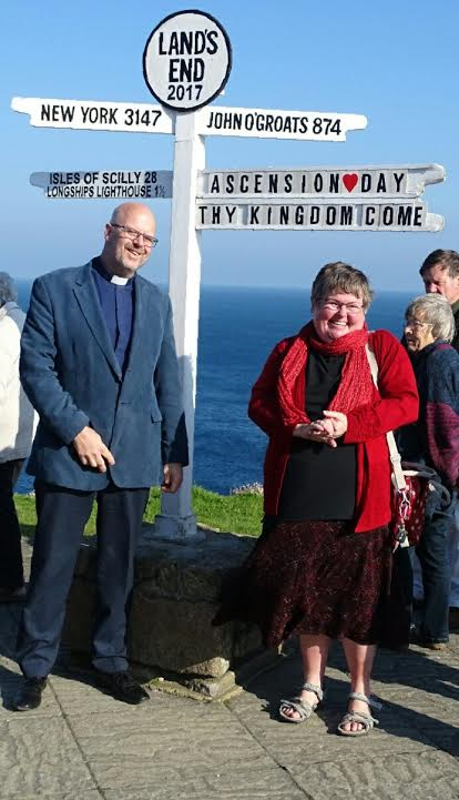 Canon Vanda Perrett with then Archdeacon Bill Stuart White.Photo by Kevin Hannigan.